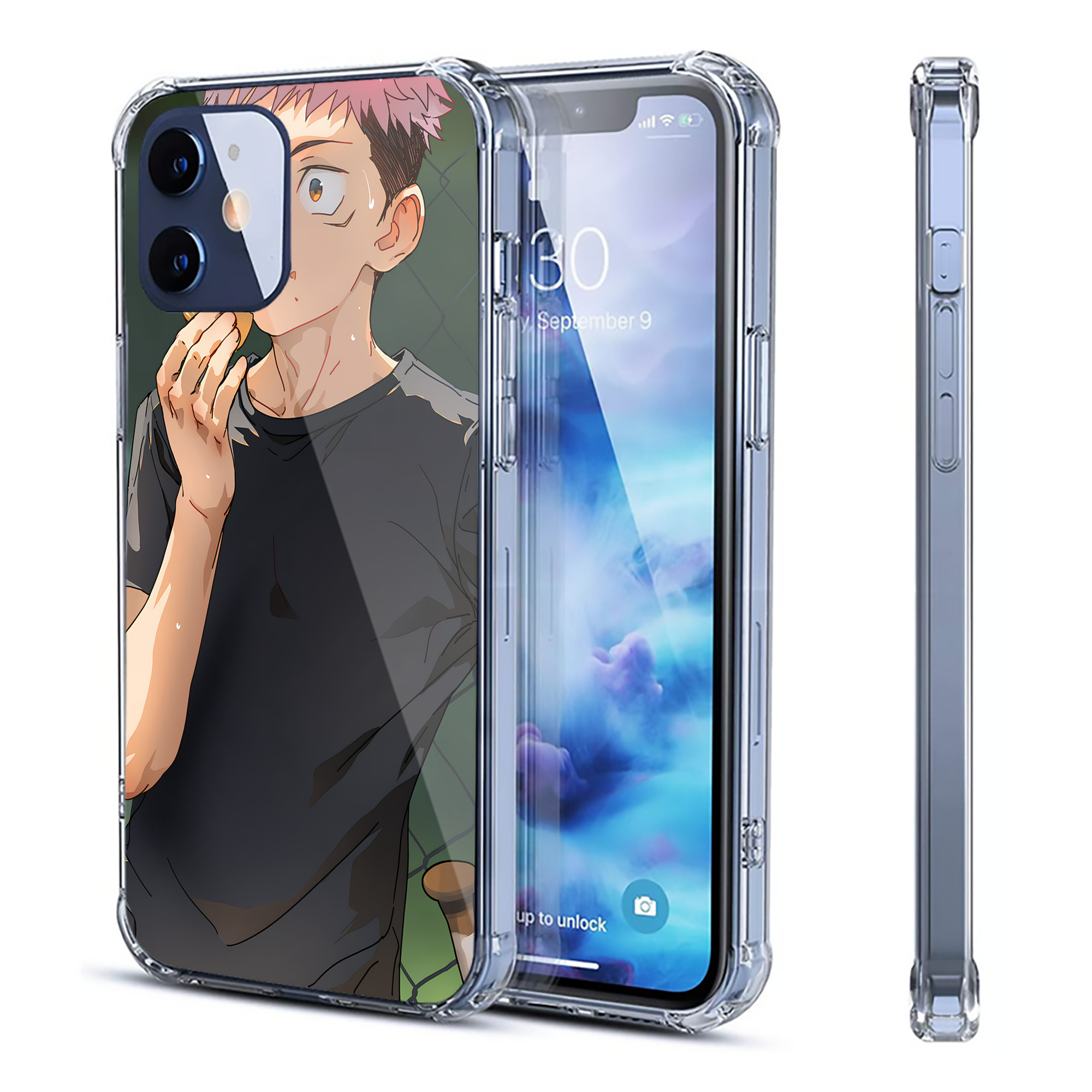 （画像用） 呪術廻戦 Jujutsu Kaisen 【iPhone 12シリーズ対応】透明スマホケース（クリアソフトケース）